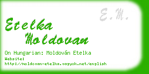 etelka moldovan business card