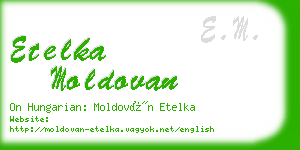 etelka moldovan business card